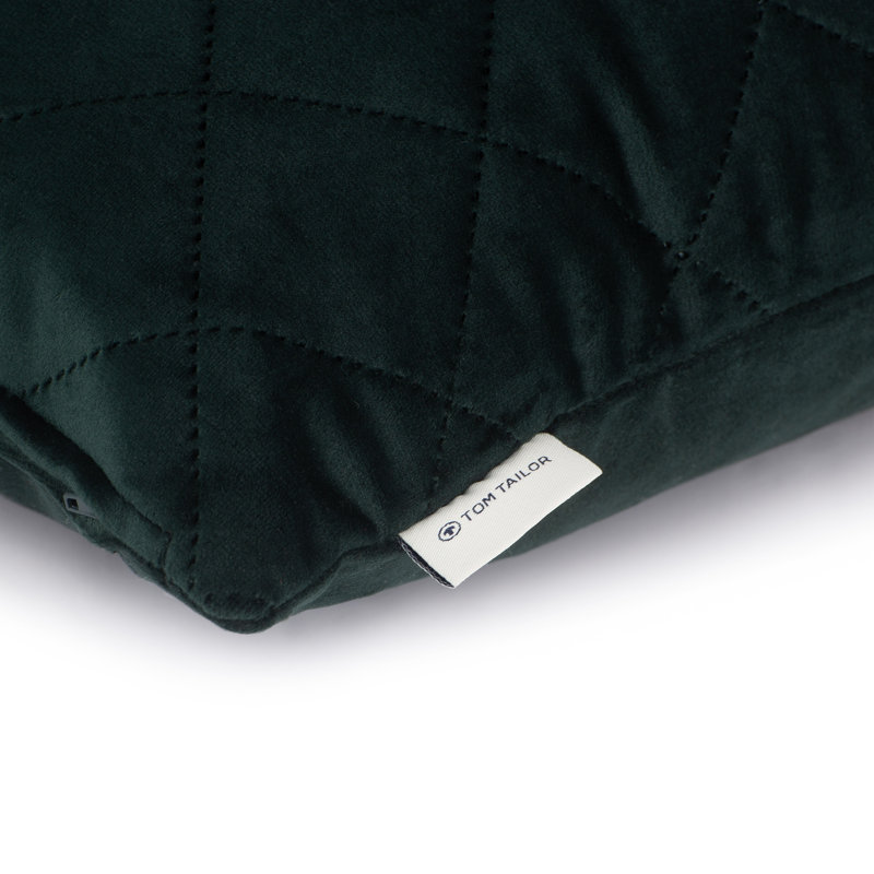 Geometric Square Cushion Cover, Green