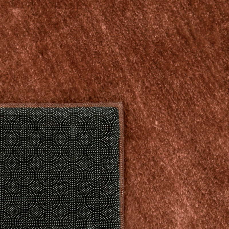 Soft Area Rug Cozy Low-Pile Rug Anti-Slip Solid Color Washable, Rectangle 5'3" x 7'3", Cooper