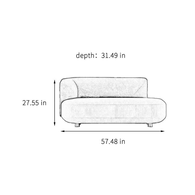 Fashion creative simple leisure home chaise lounge, Left Hand Facing