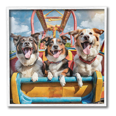 Amusement Park Dogs Framed Giclee Art by Jim Baldwin