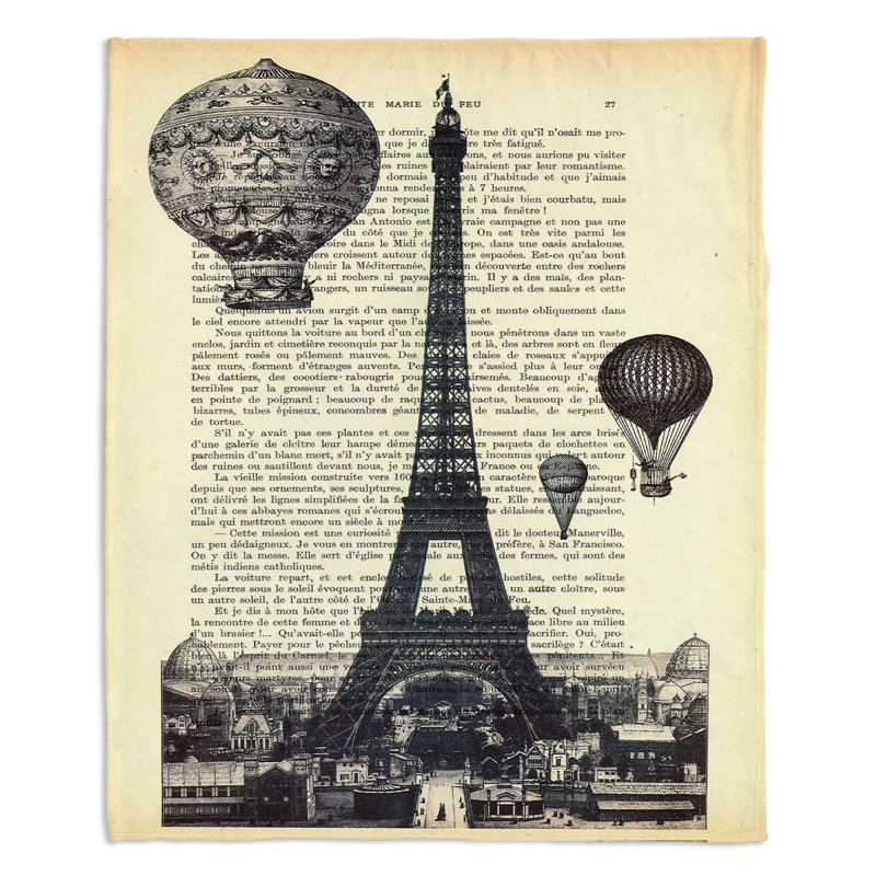  Couverture Eifel Tower, 51 po x 60 po