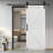MDF Barn Door Easy Assembly -Solid Slab Covered with Water-Proof PVC Surface with Hardware Kit-99325868-103673693