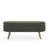 Ottoman Oval Storage Bench,Rubber Wood Legs, Green(43.5"X16"X16")