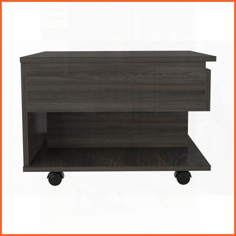 Table basse à plateau relevable avec rangement dissimulé - Roulettes verrouillables Plan de travail de 21,6 po x 19,6 po pour le salon
