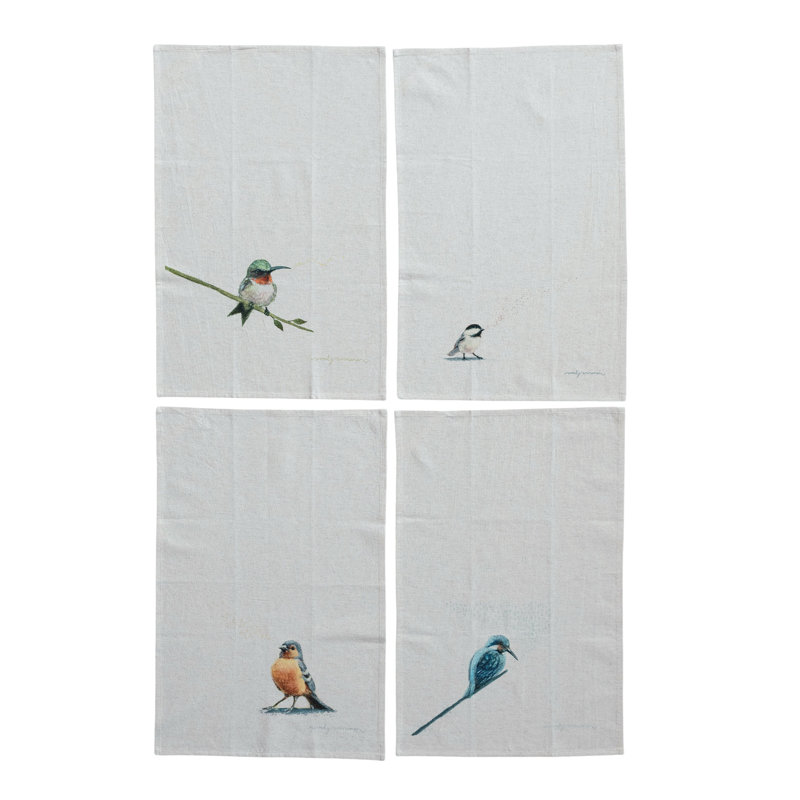Avian Cotton And Linen Tea Towel Set