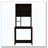 Black Wengue 4-Shelf Computer Desk with Hutch