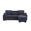 91"W Chenille Fabric Reversible Sleeper Sectional With Storage Chaise, Drop-Down Table, Cup Holders And Charging Ports-1699677235