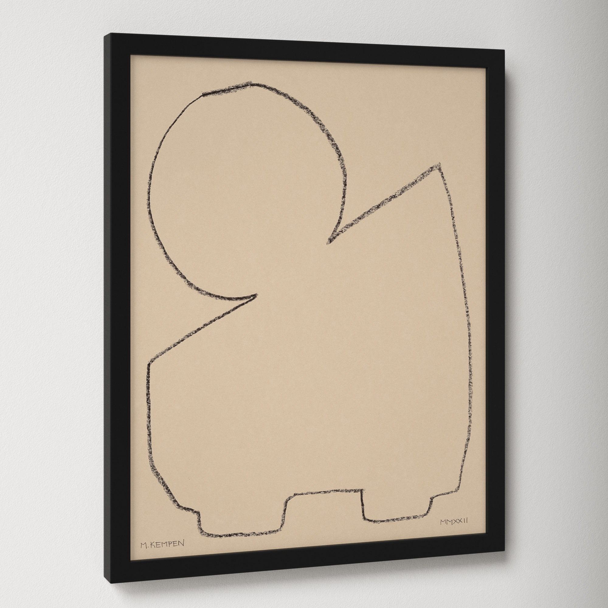 Outlines 1 by Michael Kempen, 16" W x 20" H, Black Framed