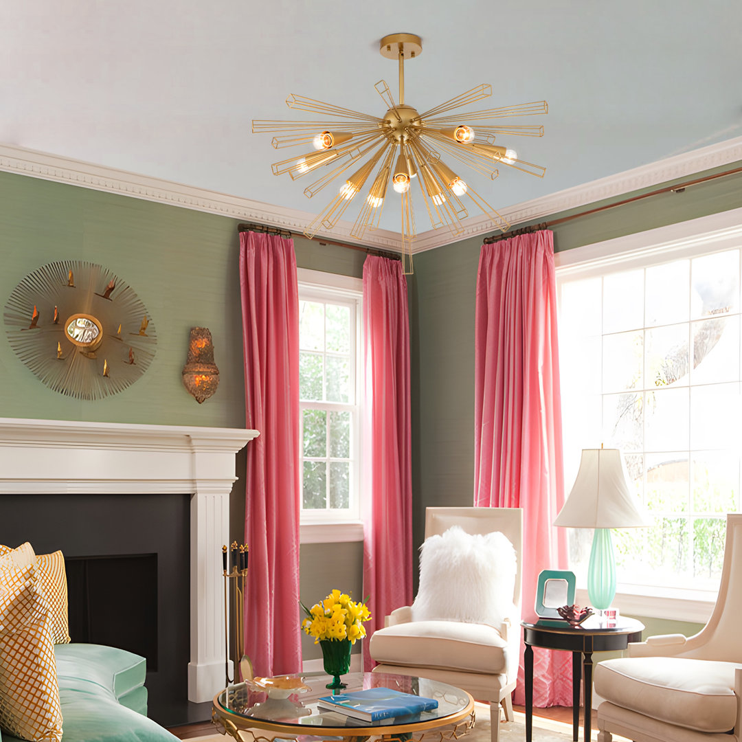 Tyshai 10 - Light 34“ Wide Sputnik Sphere Chandelier Mercer41