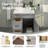 30'' Bathroom Vanity Sink Base with Drawers Cabinet in Light Grey Shaker