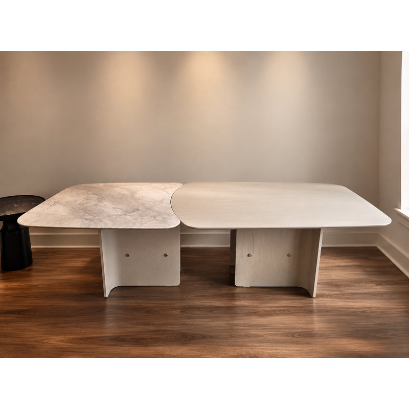 Livorno 102.5" Rectangular Dining Table with real Marble