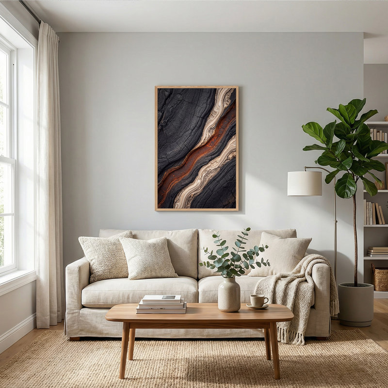 Art texturé sur toile texturé noir et rouille, 24"H x 18"W