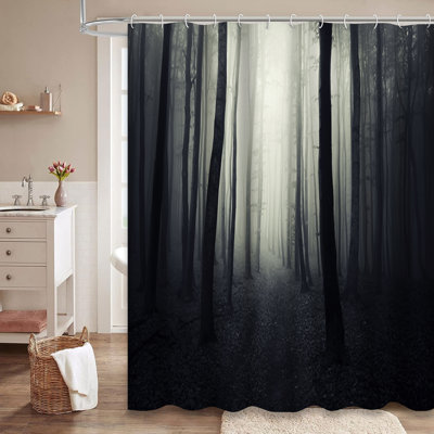Rideau de douche Spooky Woods Horror Night Ghost
