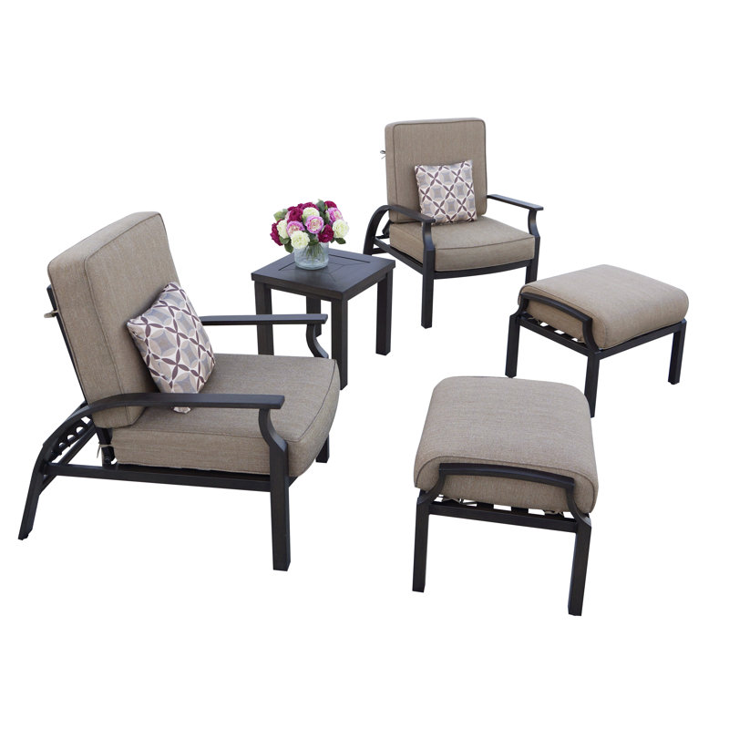 Brynia 2 - Person Patio Conversation Set with Cushions