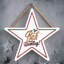 Xmas Bah Humbug Holly Wooden Star Plaque