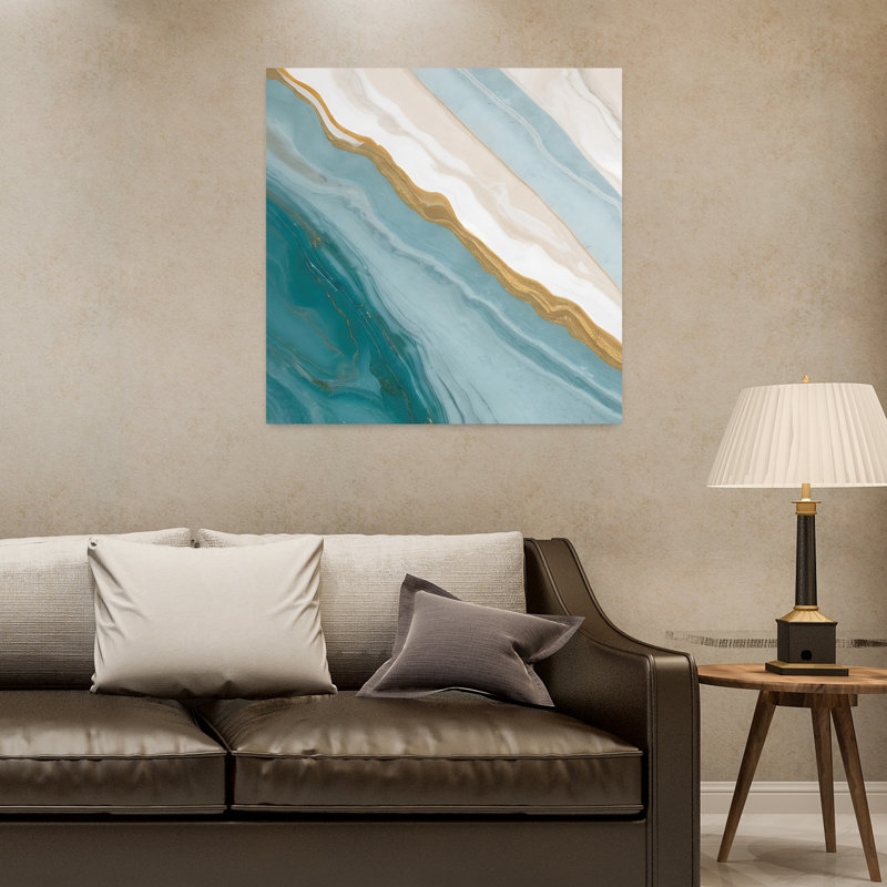 Art contemporain abstrait contemporain, paysage naturel, H 32 po x l 32 po