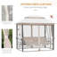 3 Person Porch Swing with Canopy