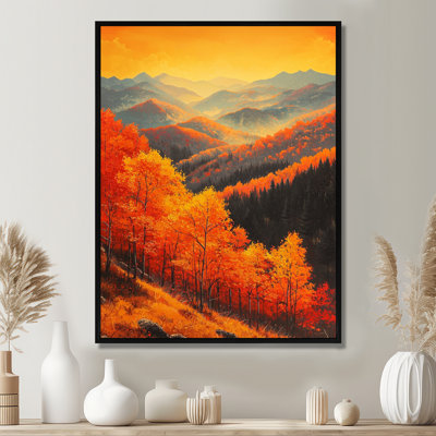 Graubert Autumn Leaves In The Vermount Mountains I - Mountains Wall Art Decor