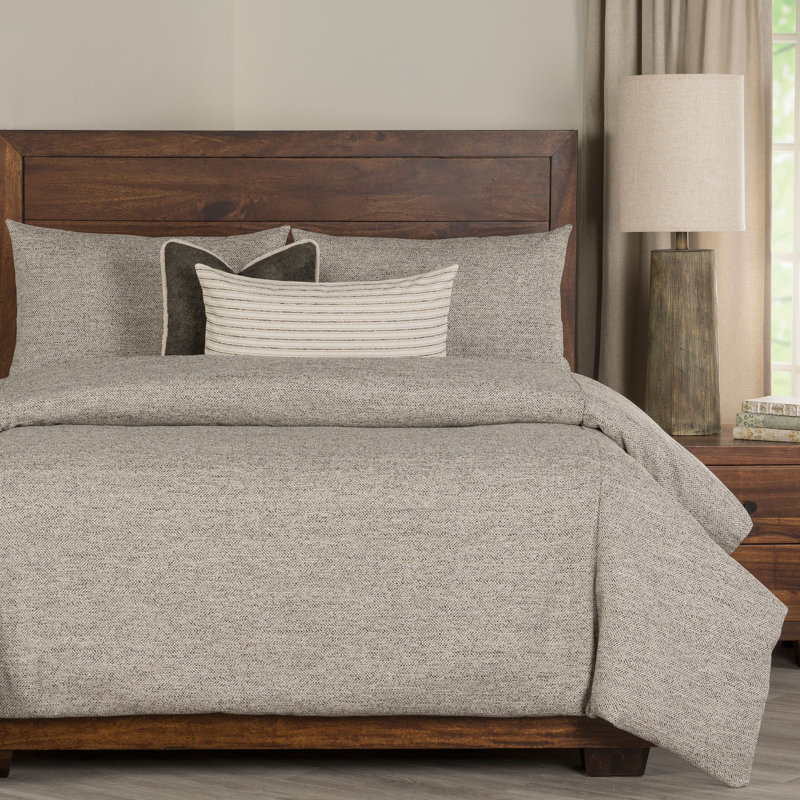 Adventure Tweed Duvet Cover & Insert Set, Brown, King Duvet Cover & Insert +2 Shams +2 Pillows