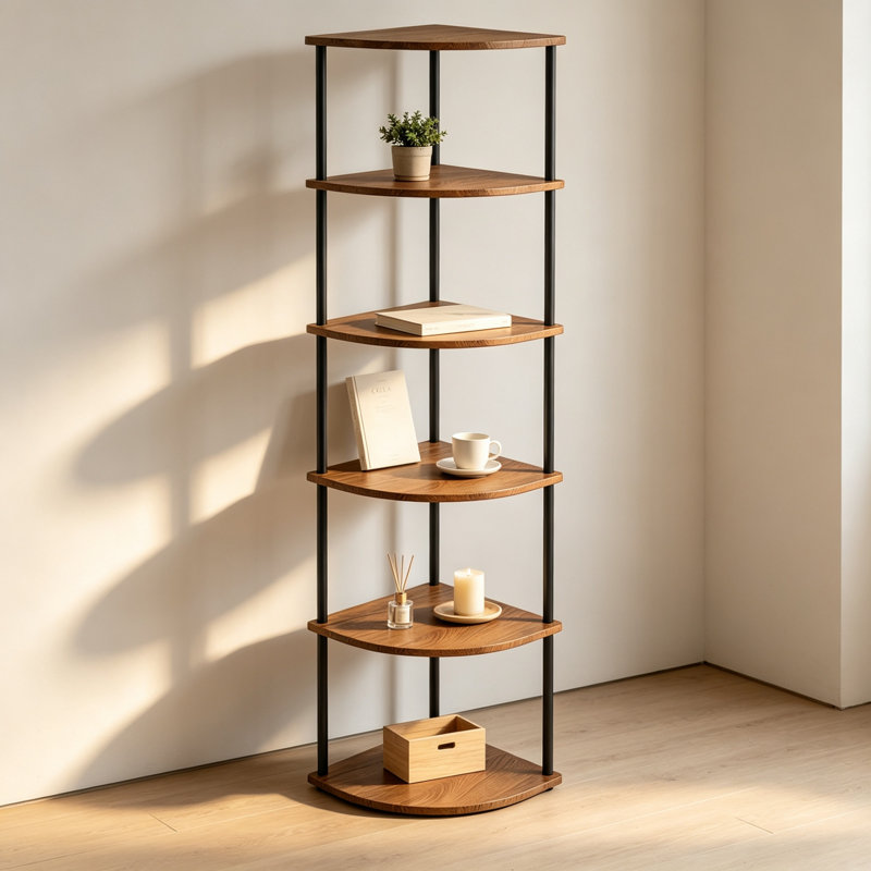 108 cm H x 28 cm W Corner Bookcase