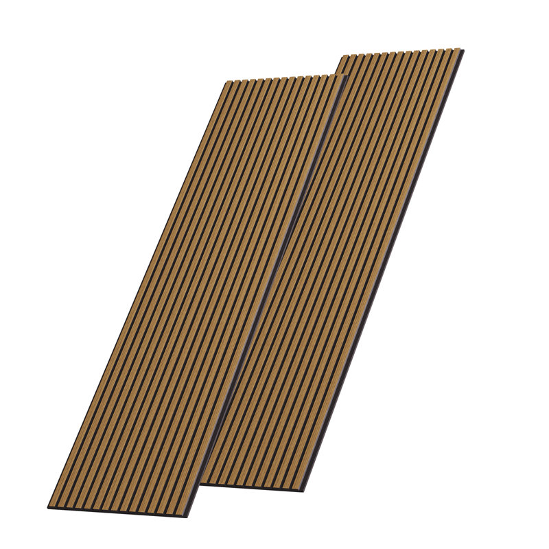  2 panneaux muraux 3D à lattes de bois insonorisées et insonorisées 3D 2 pièces x 94,5 po x 24 po, panneaux insonorisants en chêne classique pour plafond et mur (2 pièces / 31,5 pieds carrés)
