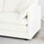 Salon modulaire en forme de U, canapé modulaire 5 places avec assise haute en chenille blanche
