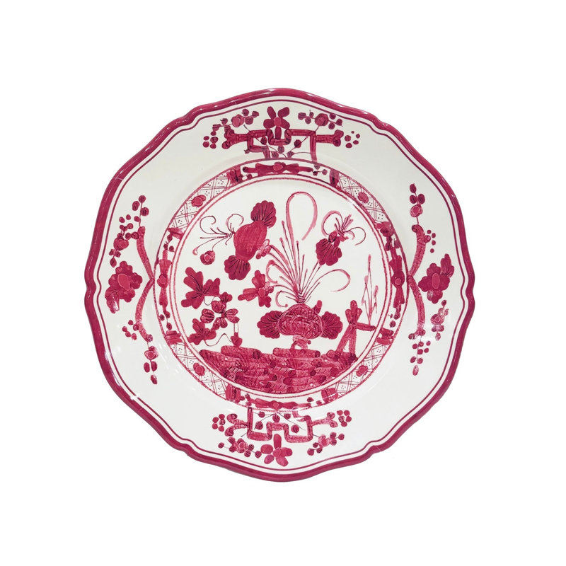 VIDA Faenza 9" Salad Plate (Deep Pink and White)