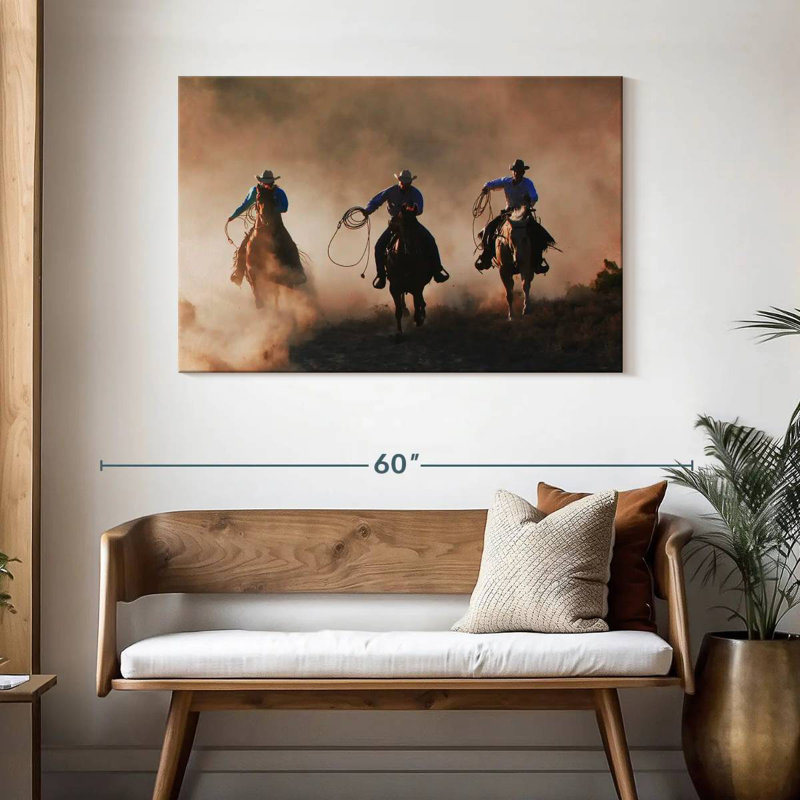 Lelar Western Sundown, H 30 po x l 45 po