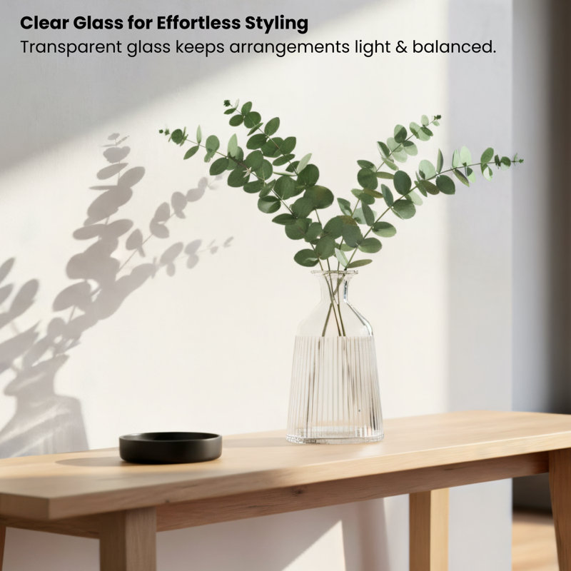 Vase en verre 11,5 "avec bouchon Elowen