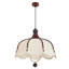 Lustre français rétro en bois d'hévéa