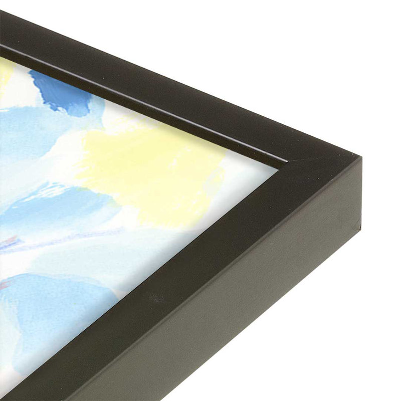 «Bright Abstract Wildflowers II» par June Erica Vess, reproduction d'art, Impression sur cadre ouvert sans papier mat, Noir
