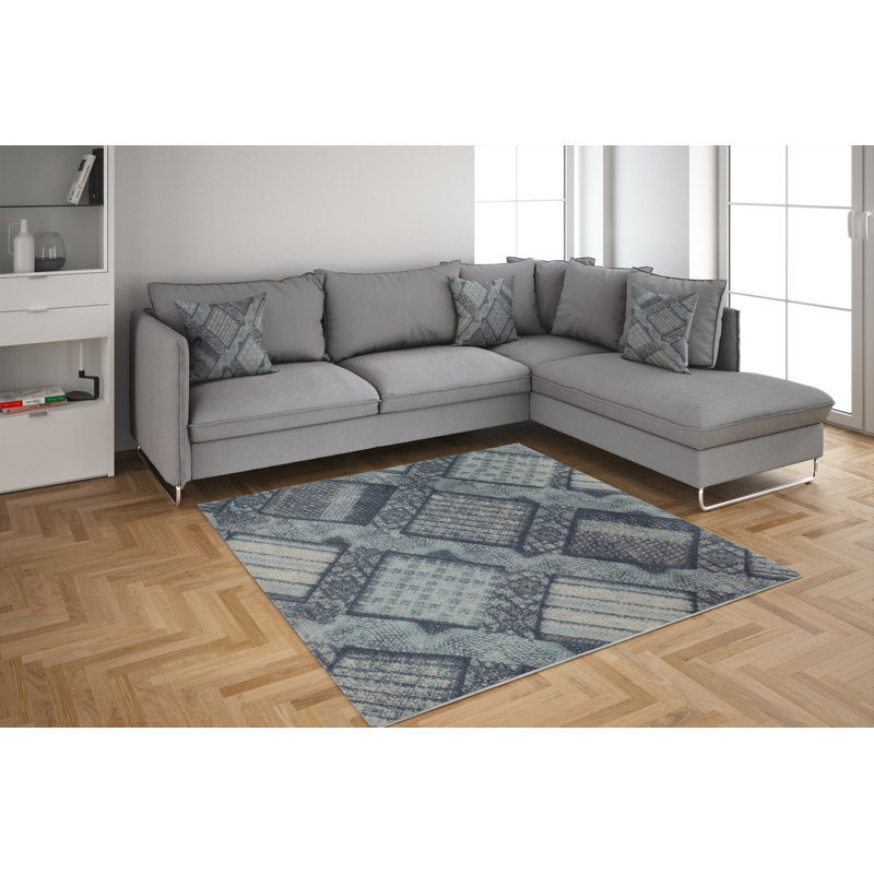 Premium Woven Carpet, 5.2 x 7.5 ft, 100% Polyester, Antibacterial, Non-Slip Underside, 0.3 in Pile Height | Machine Washable, 3D Digital Print | Perfect for Living Room, Bedroom & Office Décor