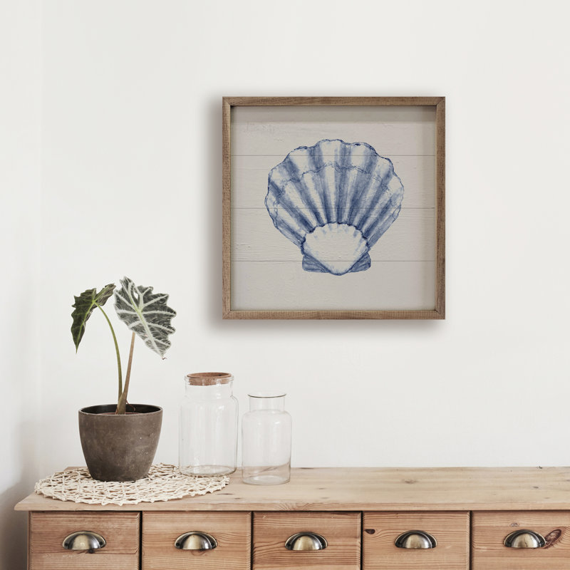 Coquille bleue 2, H 8 po x l 8 po x P 1 po