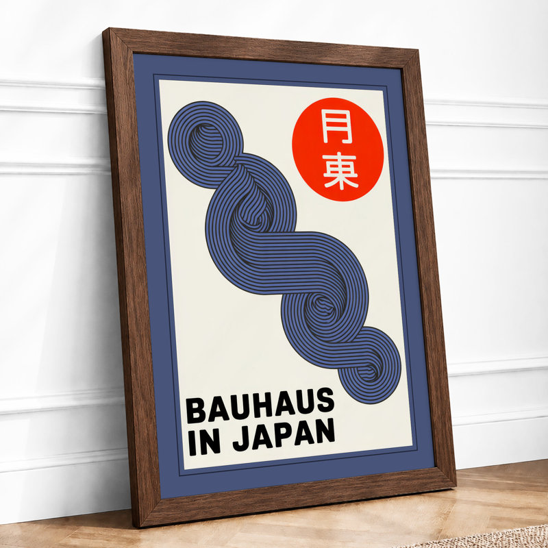 Bauhaus In Japan Geometric - Print, Walnut, A4 - 29.7 x 21.0 cm