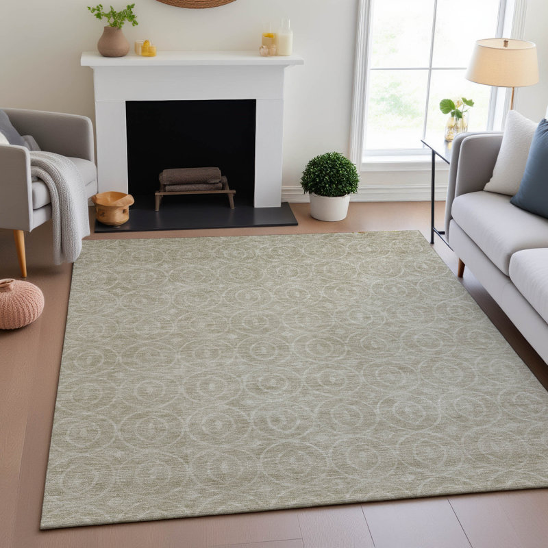 Premium Machine Washable Barry AMF1227 Geometric Rug, Rectangle 10' x 14'