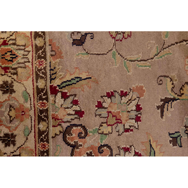 Hand-Knotted High-Quality Beige and Ivory Area Rug
