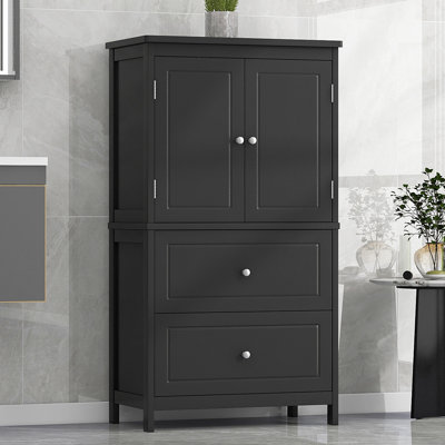 Bathroom Storage Cabinet with Two Doors and Drawers by Winston Porter