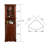 17.01"Retro Solid Wood Rectangular Corner Cabinet