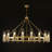 20- Light 60" Large Dimmable Wagon Wheel Chandelier Farmhouse Round Pendant Light for Living Room-231927714