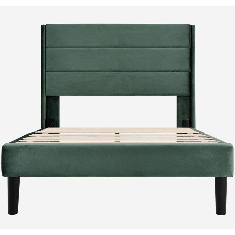 Liseta Bed, European Single (90 x 200cm), Green