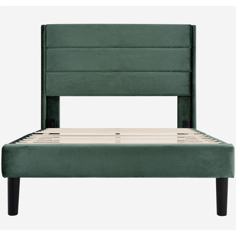 Liseta Metal Bed, European Single (90 x 200cm), Green