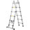 Telescoping Extension Ladder 12.5FT A-Shape w/ Stabilizer Bar for RV