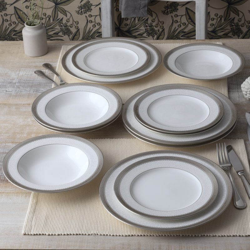 Service de table 12 pièces, service pour 4 Noritake Odessa, Platine