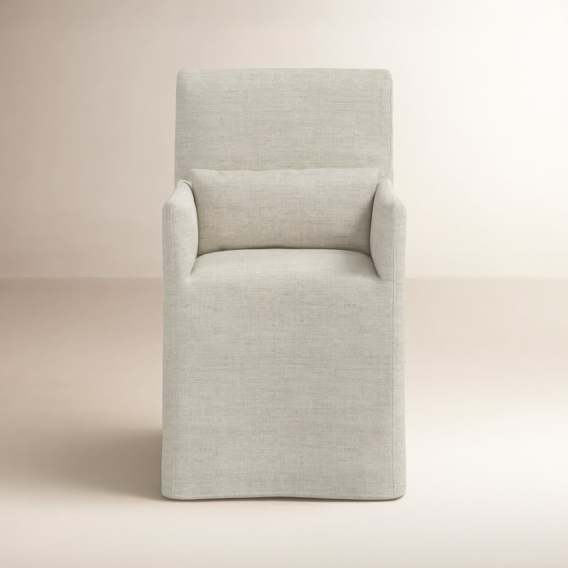 Chaise Stoffer Home x Fabric and Co. Lindy, Lin relaxant zinc