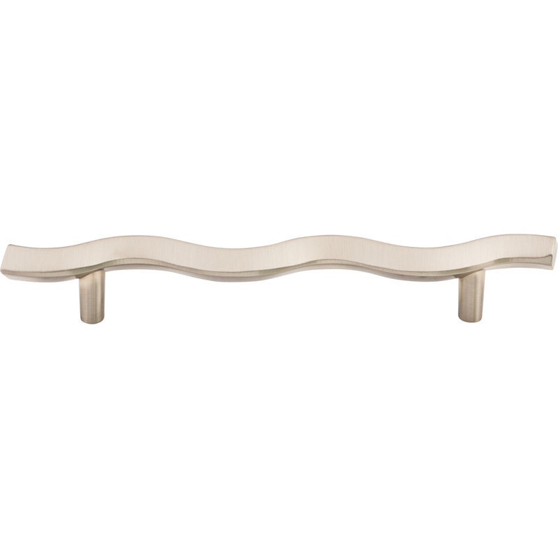 Wave 5 1/16" Center to Center Bar pull, Brushed Satin Nickel