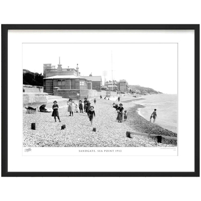 Sandgate, Sea Point 1913 by Francis Frith - Single Picture Frame Print, 60cm H x 80cm W x 2.3cm D
