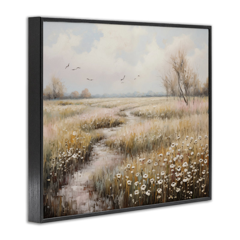Giclée encadrée, "Wildflowers" par Arlington Prints, H 11 po x l 14 po, Giclée encadrée noir minuit