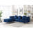 Zaida 104" Wide Velvet Reversible Modular Sofa & Chaise with Ottoman-1818673349