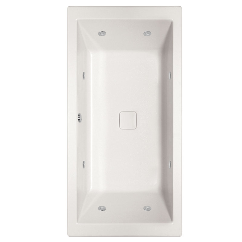 Versailles 66'' x 36'' Acrylic Bathtub, Bone, Polished Brass