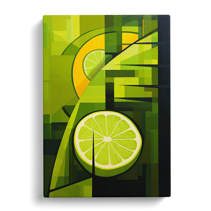 Lime Fruit Constructivism - Wrapped Canvas, 76cm H x 50cm W x 3cm D